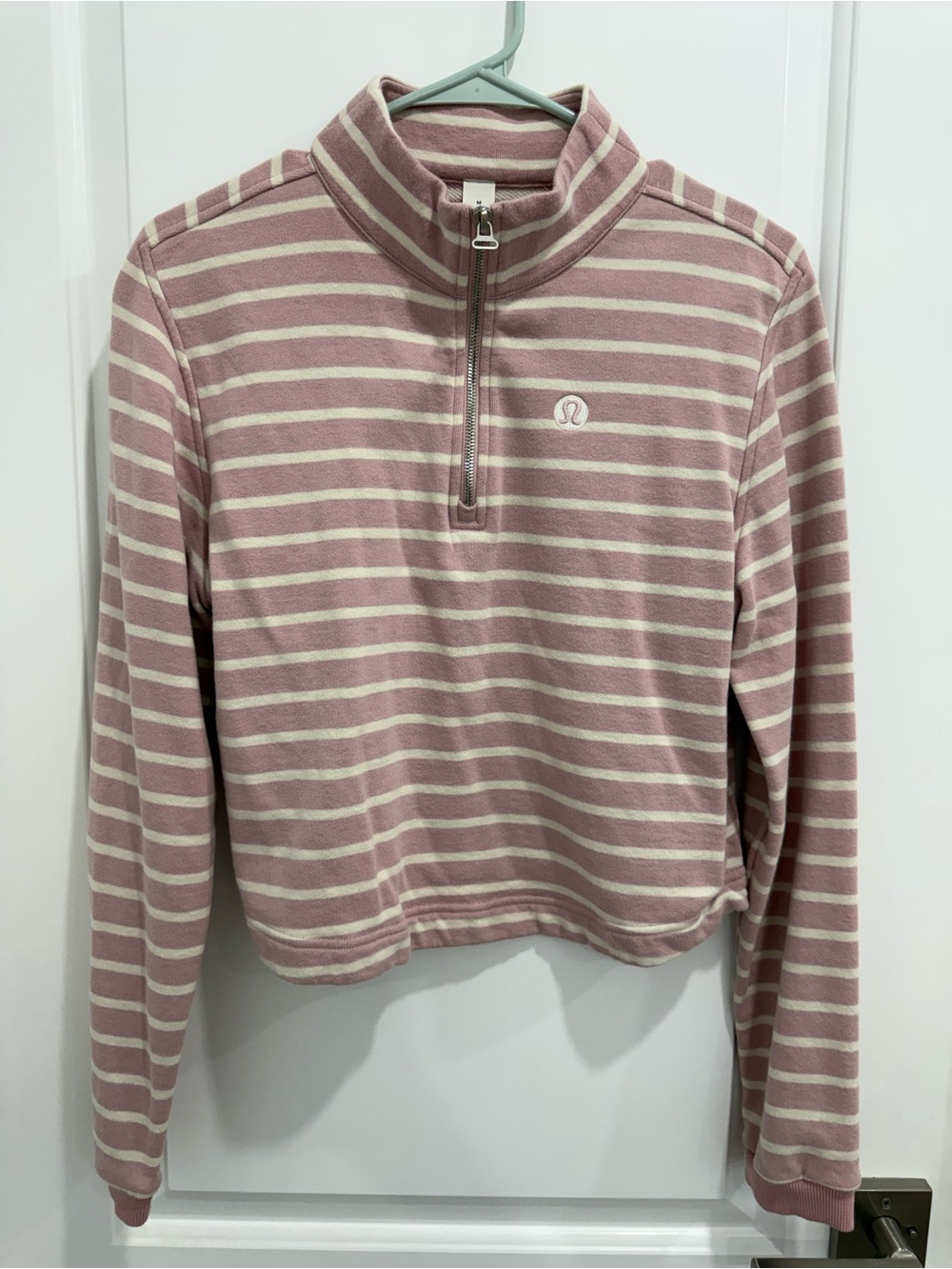 Cotton french terry half zip